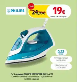 Darty PHILIPS Fer à repasser easyspeed gc1744/20 offre
