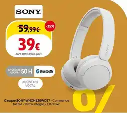 Darty SONY Casque whch520wce7 offre