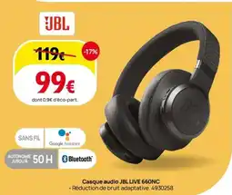 Darty JBL Casque audio live 660nc offre