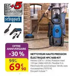 Rural Master Scheppach - nettoyeur haute pression électrique hpc160-kit offre