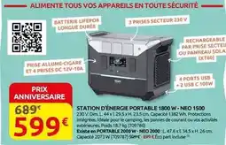 Rural Master Tous - station d'energie portable 1800 w neo 1500 offre