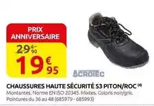 Rural Master Chaussures haute sécurité s3 piton/roc offre