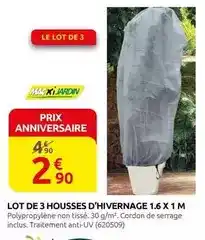 Rural Master Lot de 3 housses d'hivernage 1.6x 1 m offre