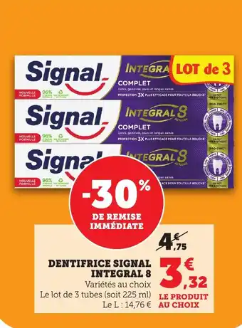 Bi1 Dentifrice signal integral 8 offre
