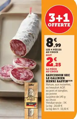 Bi1 Saucisson sec le galibier henri raffin offre