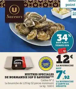 Bi1 Huitres speciales de normandie igp u saveurs offre
