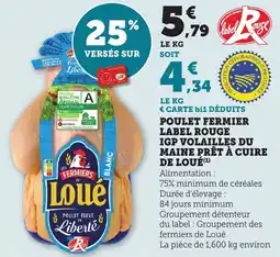 Bi1 Poulet fermier label rouge igp volailles du maine prêt à cuire de loué offre
