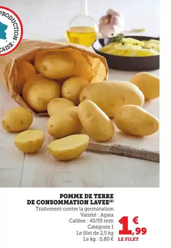 Bi1 Pomme de terre de consommation lavee offre