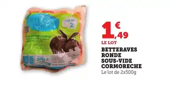 Bi1 Betteraves ronde sous-vide cormoreche offre