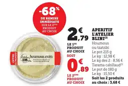 Bi1 Aperitif l'atelier blini offre