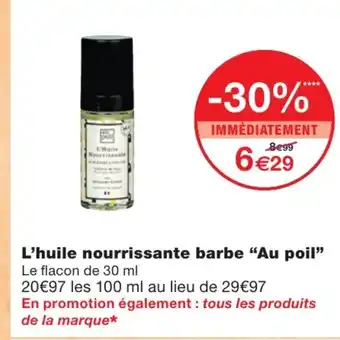 L'huile nourrissante barbe au poil