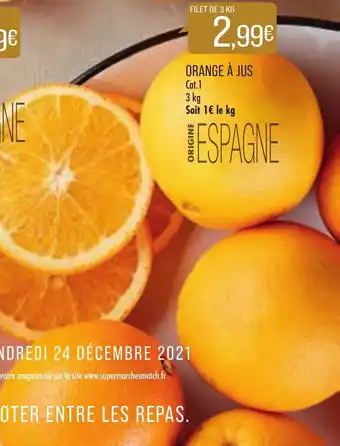 Match Orange A Jus offre