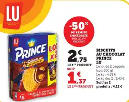 Bi1 Biscuits au chocolat prince lu offre