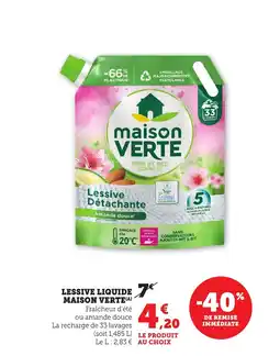 Bi1 Lessive liquide maison verte offre