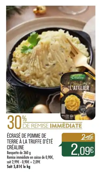 Match écrasé De Pomme De Terre A La Truffe D'été Créaline offre