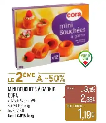 Match Mini Bouchées a Garnir offre