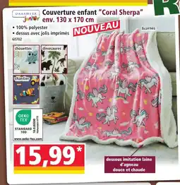 Norma Couverture enfant Coral Sherpa offre