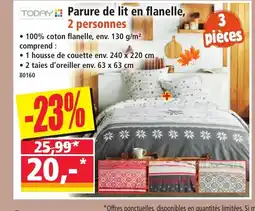 Norma TODAY Parure de lit en flanelle, 2 personnes offre