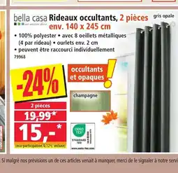 Norma BELLA CASA Rideaux occultants offre