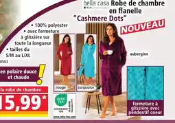 Norma BELLA CASA Robe de chambre en flanelle offre