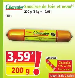Norma CHARCULOR Saucisse de foie et veau offre