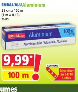 Norma EMBAL'ALU Aluminium offre