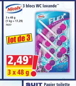 Norma NICOLS 3 blocs WC lavande offre