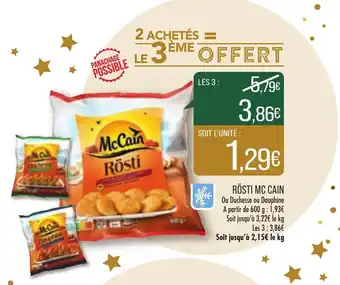 Match Rosti MC Cain offre