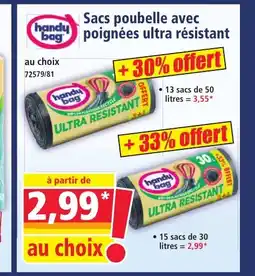 Norma HANDY BAG Sacs poubelle avec poignées ultra résistant offre