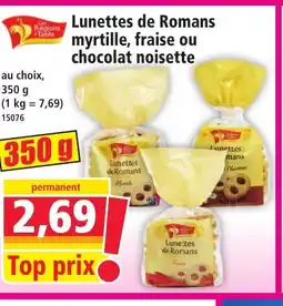 Norma Lunettes de Romans myrtille, fraise ou chocolat noisette offre