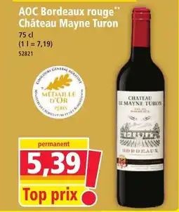 Norma CHÂTEAU MAYNE TURON AOC Bordeaux rouge offre