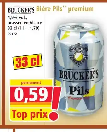 Norma BRUCKER'S Bière Pils premium offre