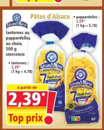 Norma GRAND MERE Pâtes d'Alsace offre