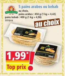 Norma 5 pains arabes ou kebab offre