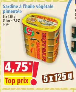 Norma Sardine à l'huile végétale pimentée offre
