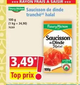 Norma FLEURY MICHON Saucisson de dinde tranché halal offre