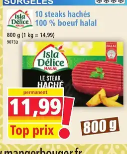 Norma ISLA DÉLICE 10 steaks hachés 100% boeuf halal offre