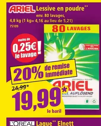 Norma ARIEL Lessive en poudre offre