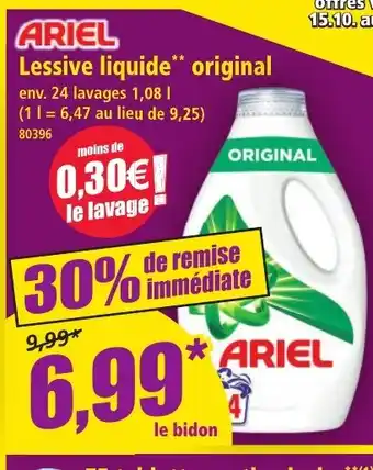 Norma ARIEL Lessive liquide original offre