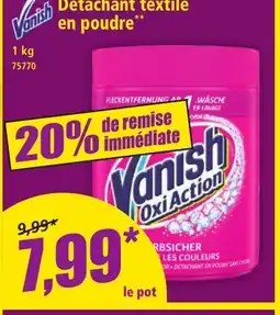 Norma VANISH Détachant textile en poudre offre