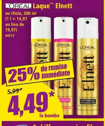 Norma L'ORÉAL Laque Elnett offre
