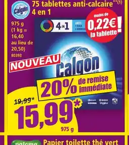 Norma CALGON 75 tablettes anti-calcaire offre