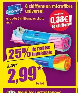 Norma SAUBERMAX 8 chiffons en microfibre universel offre