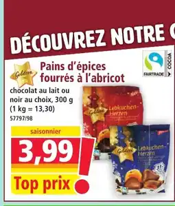 Norma Pains d'épices fourrés à l'abricot offre