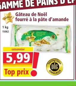 Norma Gâteau de Noël fourré à la pâte d'amande offre