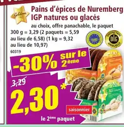 Norma Pains d'épices de Nuremberg IGP natures ou glacés offre