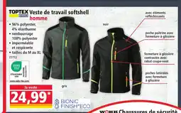 Norma TOPTEX Veste de travail softshell offre