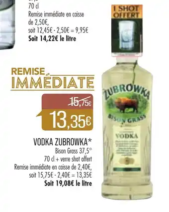Match Vodka Zubrowka offre