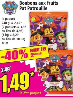 Norma Bonbons aux fruits Pat Patrouille offre