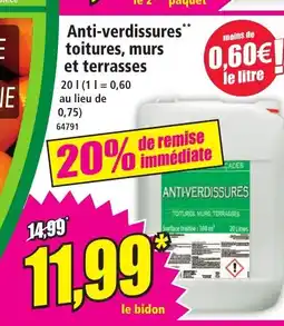 Norma Anti-verdissures** toitures, murs et terrasses offre